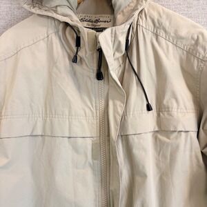 Eddie Bauer Outdoor Outfitters Mens XL Tall Khaki Hooded Winter Jacket Hiking